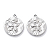 Anti-Tarnish 304 Stainless Steel Pendants STAS-R130-43P-1
