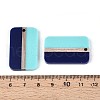 Opaque Resin & Wood Pendants RESI-T057-69A-3