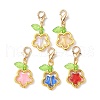 Star Alloy & Glass Pendant Decorations HJEW-JM03274-01-2