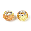 Transparent Resin Rondelle European Beads RESI-N044-01B-2