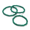 Synthetic Malachite Beaded Stretch Bracelets BJEW-D446-B-16-1