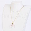 Natural & Synthetic Mixed Stone Pendant Necklaces NJEW-JN02140-4