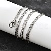 Tarnish Resistant 304 Stainless Steel Figaro Chain Necklace Making STAS-K168-03P-2