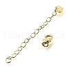 Brass Micro Pave Cubic Zirconia End With Chain KK-V011-27G-2