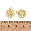Brass Micro Pave Cubic Zirconia Pendants KK-C092-24I-G-3