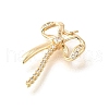 Brass Micro Pave Cubic Zirconia Pendants KK-V008-13G-02-2