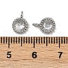 304 Stainless Steel Micro Pave Cubic Zirconia Charms STAS-K302-01D-P-3
