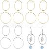 CHGCRAFT 64Pcs 2 Style Alloy Open Back Bezel Pendants PALLOY-CA0002-30-1