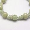 Natural Jade 3-Hole Guru Bead Strands G-K149-02-2