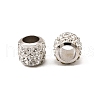 Rondelle Brass Rhinestone Beads CPDL-I003-01-3