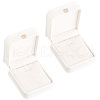 CALFOVERA 2Pcs PU Leather Necklace Pendant Gift Boxes LBOX-CL0001-01-1