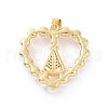 Brass Micro Pave Cubic Zirconia Pendants KK-G460-01G-2