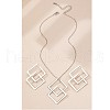 Rhombus Alloy Pendant Necklace & Stud Earring Sets FS-WG63DA9-01-5