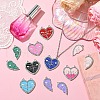 5 Sets 5 Colors Alloy Enamel Split Pendant ENAM-YW0001-98B-5
