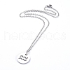 304 Stainless Steel Pendant Necklaces NJEW-E147-01P-2