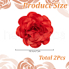 Polyester Flower Brooches JEWB-WH0021-54B-2