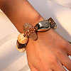 Exaggerated Glass & Wood & Resin & CCB Plastic Beaded Stretch Bracelets for Women WG71D73-01-2