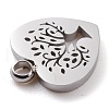 Non-Tarnish 304 Stainless Steel Charms STAS-Y002-05P-3