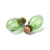 Oval Glass Cork Bottles Ornament AJEW-O032-03F-2