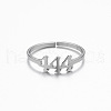 Number 201 Stainless Steel Adjustable Cuff Rings FS-WG22891-08-2