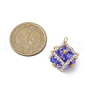 Beaded Cube Charms PALLOY-MZ00440-03-2