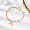 Brass Charm Bracelets BJEW-JB10392-04-2