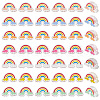   42Pcs 7 Colors Transparent Acrylic Enamel Beads OACR-PH0004-15-1