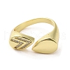 Rack Plating Brass Micro Pave Cubic Zirconia Finger Ring RJEW-C072-28G-2
