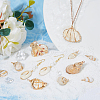 SUPERFINDINGS 24Pcs 12 Styles Electroplate Shell Pendants SHEL-FH0001-24-5