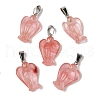 Cherry Quartz Glass Pendants G-B127-10P-15-2