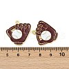 Alloy Enamel Pendants ENAM-V001-01H-G-3