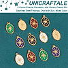 Unicraftale 12Pcs 6 Colors Enamel Pendants FIND-UN0001-57-5