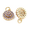 Rack Plating Brass Micro Pave Cubic Zirconia Charms KK-F089-08G-2