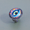Glass Evil Eye Finger Rings MT9914-2