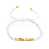Polyester Cord Braided Bead Bracelets for Women BJEW-L698-01G-14-4