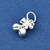 925 Sterling Silver Bowknot & Bell Charms STER-G046-02S-2
