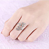 Leaf Brass Cuff Rings for Women FS-WG72BF2-01-3