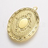 Brass Locket Pendants KK-N0116-054G-2