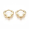 Brass Hoop Earring Finding KK-N261-55G-1
