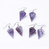 Natural & Synthetic Mixed Stone Dangle Earrings EJEW-E219-P-2