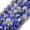 Faceted Natural Fire Crackle Agate Beads Strands G-F447-12mm-J04-2