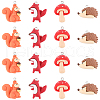 SUNNYCLUE 24Pcs 4 Styles Autumn Opaque Animal Resin Cabochons RESI-SC0002-87-1
