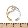 304 Stainless Steel Open Cuff Rings for Women RJEW-K296-03B-GP-5