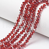 Electroplate Transparent Glass Beads Strands EGLA-A034-T4mm-E18-1