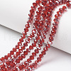 Electroplate Transparent Glass Beads Strands EGLA-A034-T4mm-E18-1