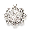 Tibetan Style Alloy Pendant Cabochon Settings TIBE-T003-03AS-NR-2