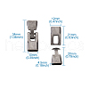 Alloy Snap Lock Clasps PALLOY-TAC0009-24AS-10