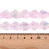 Transparency Electroplate Glass Beads Strands GLAA-T023-41A-04-4