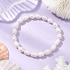 Natural Pearl Beads Stretch Bracelets for Women BJEW-JB11321-1