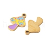 304 Stainless Steel Enamel Pendants STAS-R168-22G-03-2